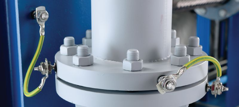 S-BT-EF 接电头 螺纹旋入式双头螺栓（采用碳钢惠氏螺纹），适用于在轻度腐蚀性环境中进行钢材上的电连接 产品应用 1