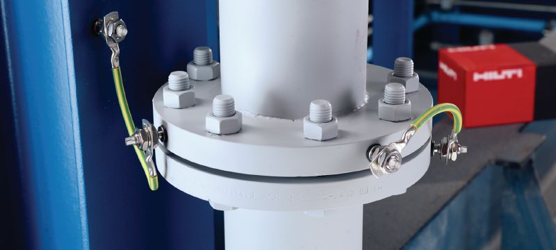 S-BT-EF 接电头 螺纹旋入式双头螺栓（采用碳钢惠氏螺纹），适用于在轻度腐蚀性环境中进行钢材上的电连接 产品应用 1