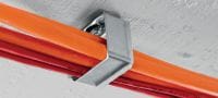 X-ECH-FE MX 金属电缆夹 适合在天花板和墙壁上搭配排钉或锚栓使用的金属成束电缆支架 产品应用 5