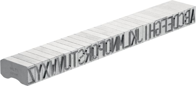 X-MC S 8/12 钢材标记压印 尖锐尖端、宽型文字和数字的字符，适用于在金属上压印识别标记