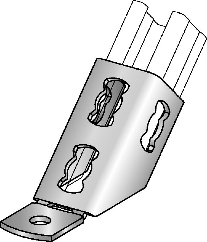 MQP-45 电镀锌底脚槽钢，用于将槽钢紧固到一定角度的混凝土上