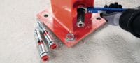 HSL4-B 重型锚栓 顶级性能的重型锚栓，经认证可用于混凝土中安全相关的应用（碳钢） 产品应用 3