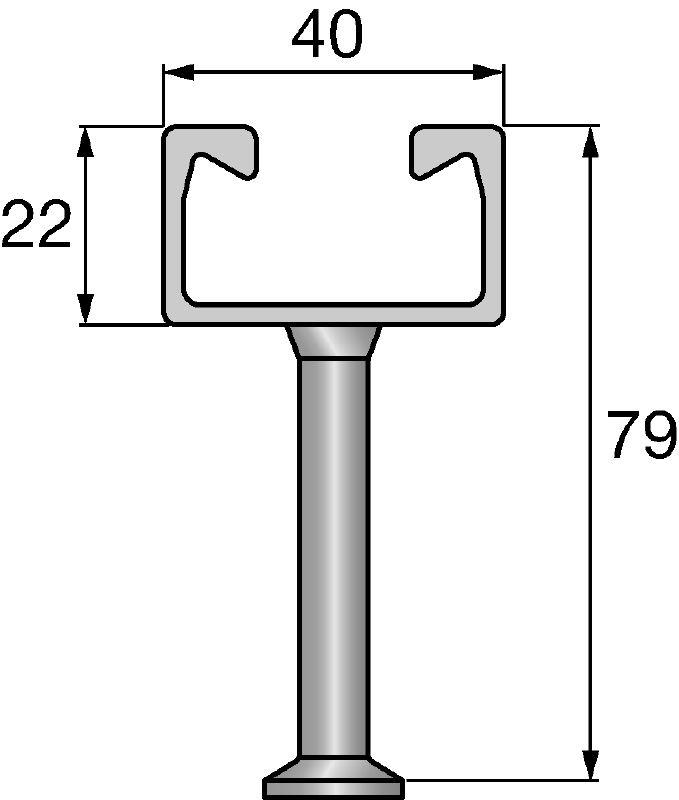 HAC-C 热轧型锚栓槽 具有标准尺寸和长度的热轧型预埋槽，适合各种应用
