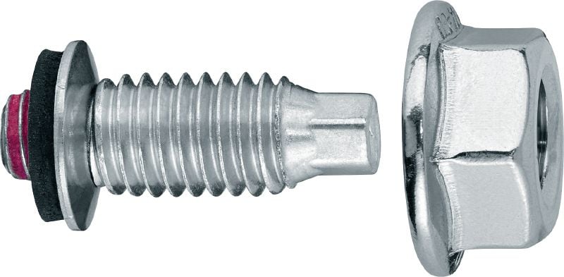 S-BT MR 自攻螺纹钢钉（钢） 双头螺栓（采用不锈钢公制螺纹），适用于在钢材上进行多用途紧固，可用于高度腐蚀环境