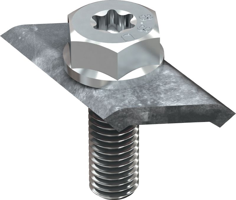 MT-CTAB OC 螺丝 8.8 级螺栓，带热镀锌方垫圈，用于在中等腐蚀性环境下组装高架地板系统