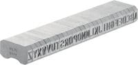 X-MC S 5.6/6 钢材标记压印 尖锐尖端、窄型文字和数字的字符，适用于在金属上压印识别标记