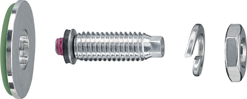 S-BT-ER HC 螺旋式螺柱 双头螺栓（采用不锈钢公制螺纹），适合在钢板上进行电连接，可用于高度腐蚀的环境，建议连接电缆的最大横截面为 120 mm²