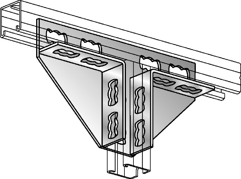 MV 3/2 D-X 适用于二维结构的电镀锌柔性槽钢连接件