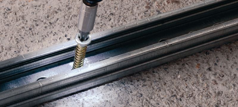 HUS 6 螺旋锚 经济型螺旋锚，用于在混凝土和砌体中进行轻型紧固（碳钢，平头） 产品应用 1