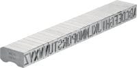 X-MC S 8/10 钢材标记压印 尖锐尖端、宽型文字和数字的字符，适用于在金属上压印识别标记