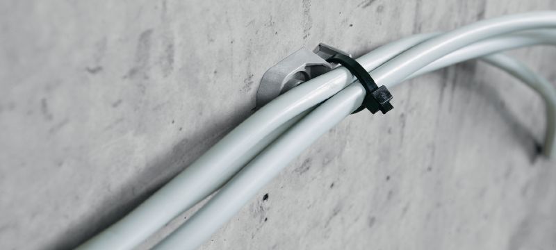 X-ECT MX 电缆扎带固定 塑料电缆／导管带夹，适合搭配排钉使用 产品应用 1