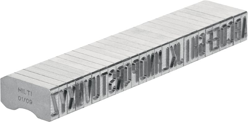 X-MC S 5.6/10 钢材标记压印 尖锐尖端、窄型文字和数字的字符，适用于在金属上压印识别标记