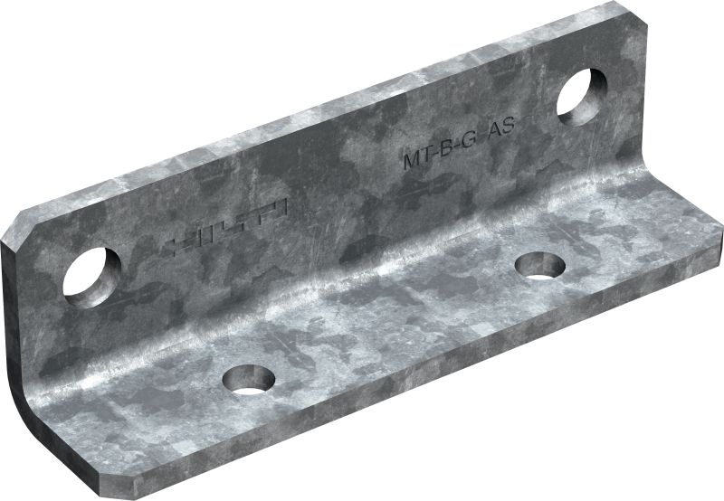 MT-B-G AS OC 底板连接件 热镀锌底板连接件，用于在中等腐蚀性环境下将 MT-70 和 MT-80 大梁固定在结构钢上