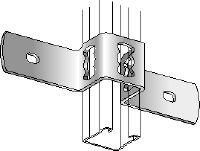 MQB 夹具（抗压杆连接至混凝土） 电镀锌夹具，适用于将一个 MQ 抗压槽钢交叉连接至混凝土