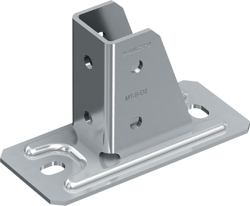 MT-B-O2 抗压槽钢底座 底座连接件，用于将抗压槽钢结构锚定到混凝土或钢材
