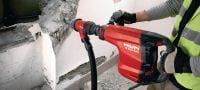 TE 800-AVR 坚固耐用又高效的破碎机/拆毁锤，适用于在墙壁和地板上工作，特性为低振动和长寿命。 产品应用 2